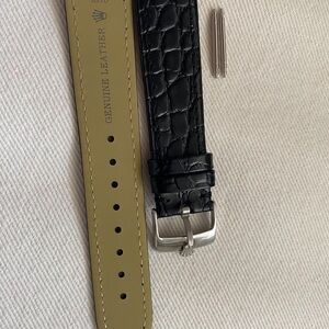 Black Leather Watch Strap